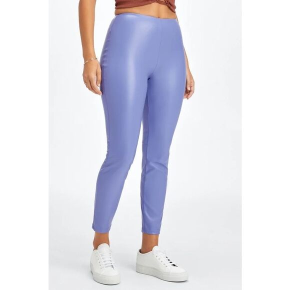 FABLETICS Women’s Purple Vegan Leather High-Waisted Legging Size Medium - Picture 1 of 10